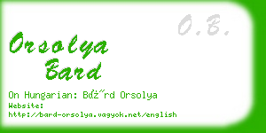 orsolya bard business card